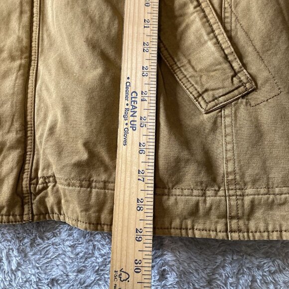 Levi's Jacket Mens XXL Brn Faux Fur Lined Hoodie Heavy Duty Field Barn Chore NEW - Picture 6 of 11
